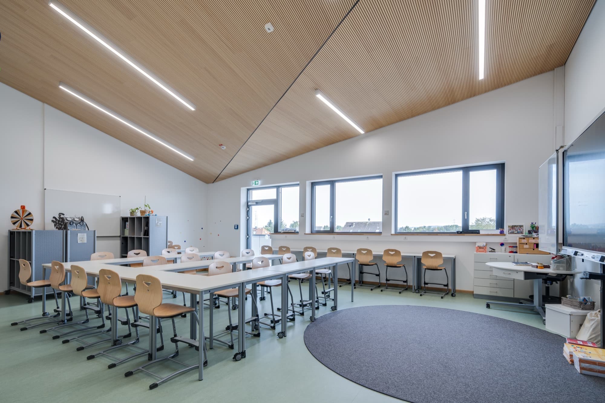 Astrid Lindgren School: acoustic panelling detail