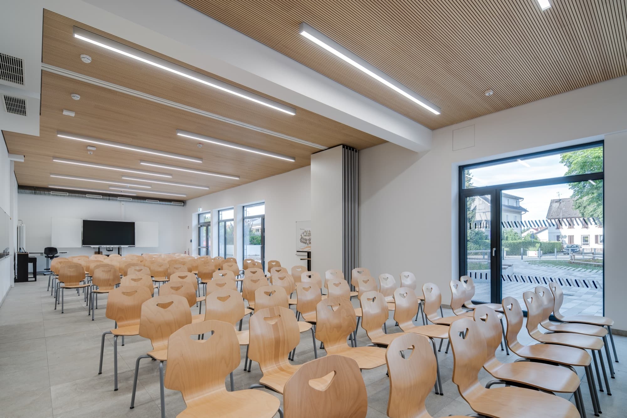 Astrid Lindgren School: acoustic panelling detail