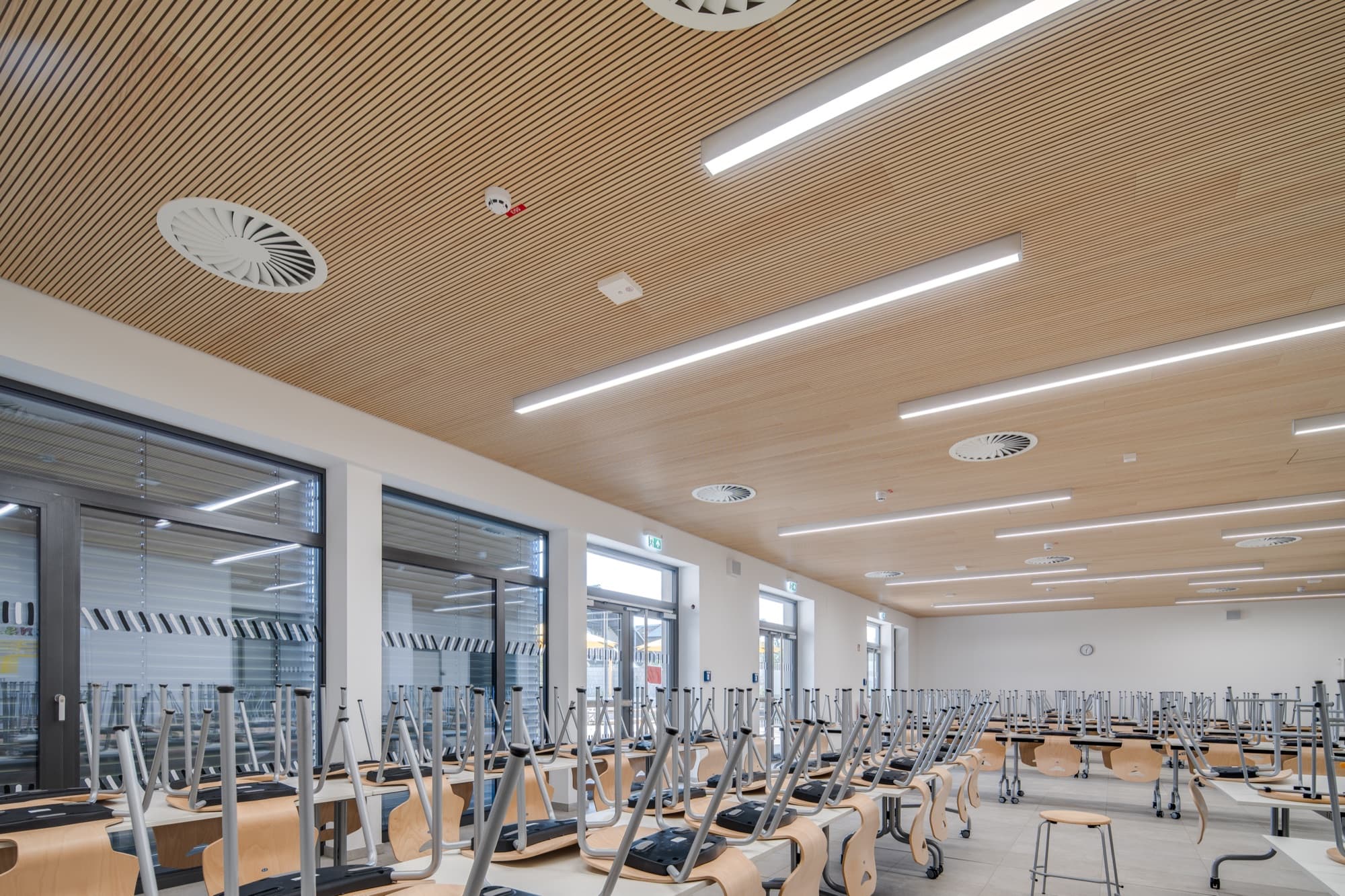 Astrid Lindgren School: acoustic panelling detail