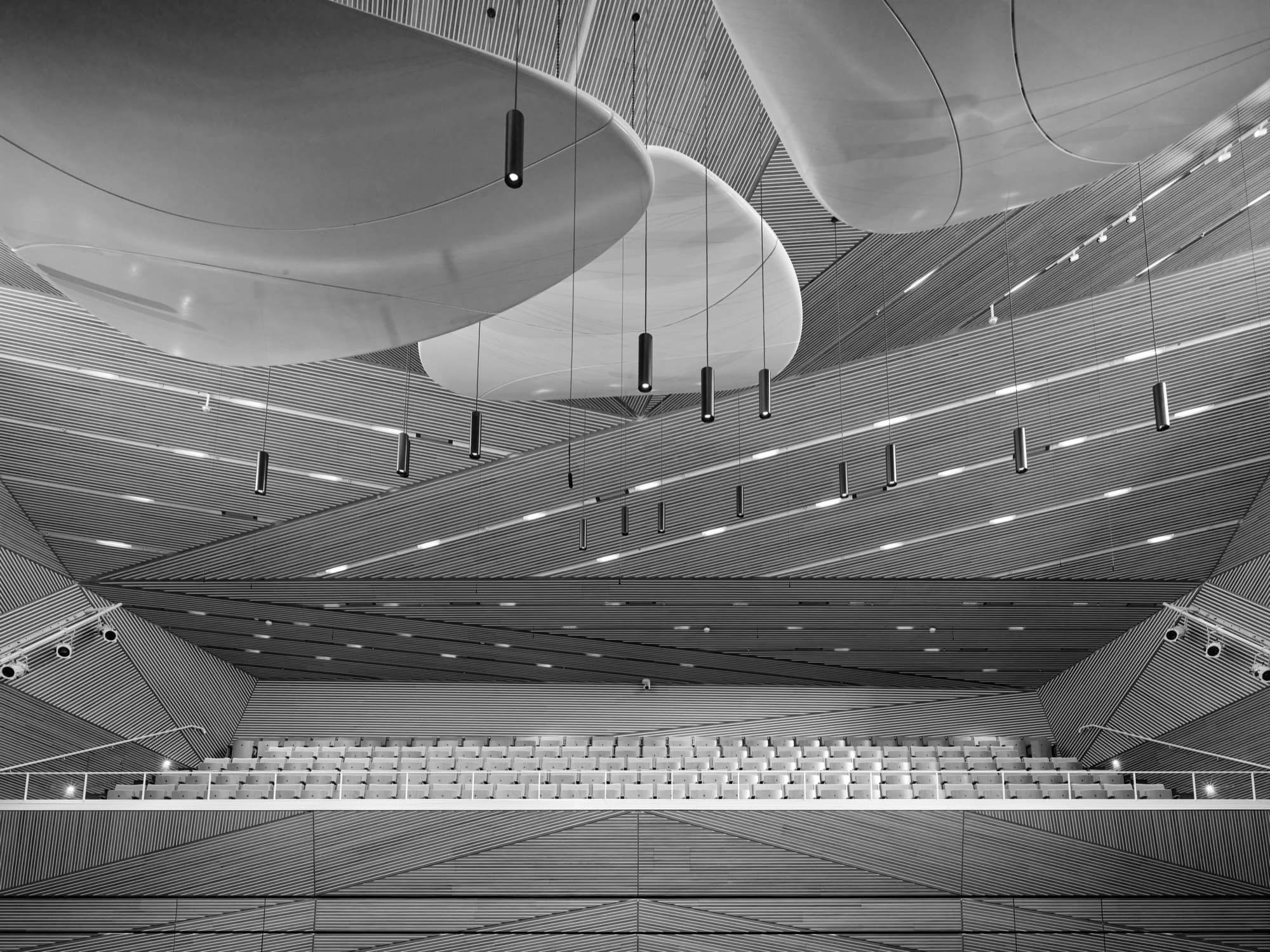 Concert Hall Andermatt: acoustic panelling detail