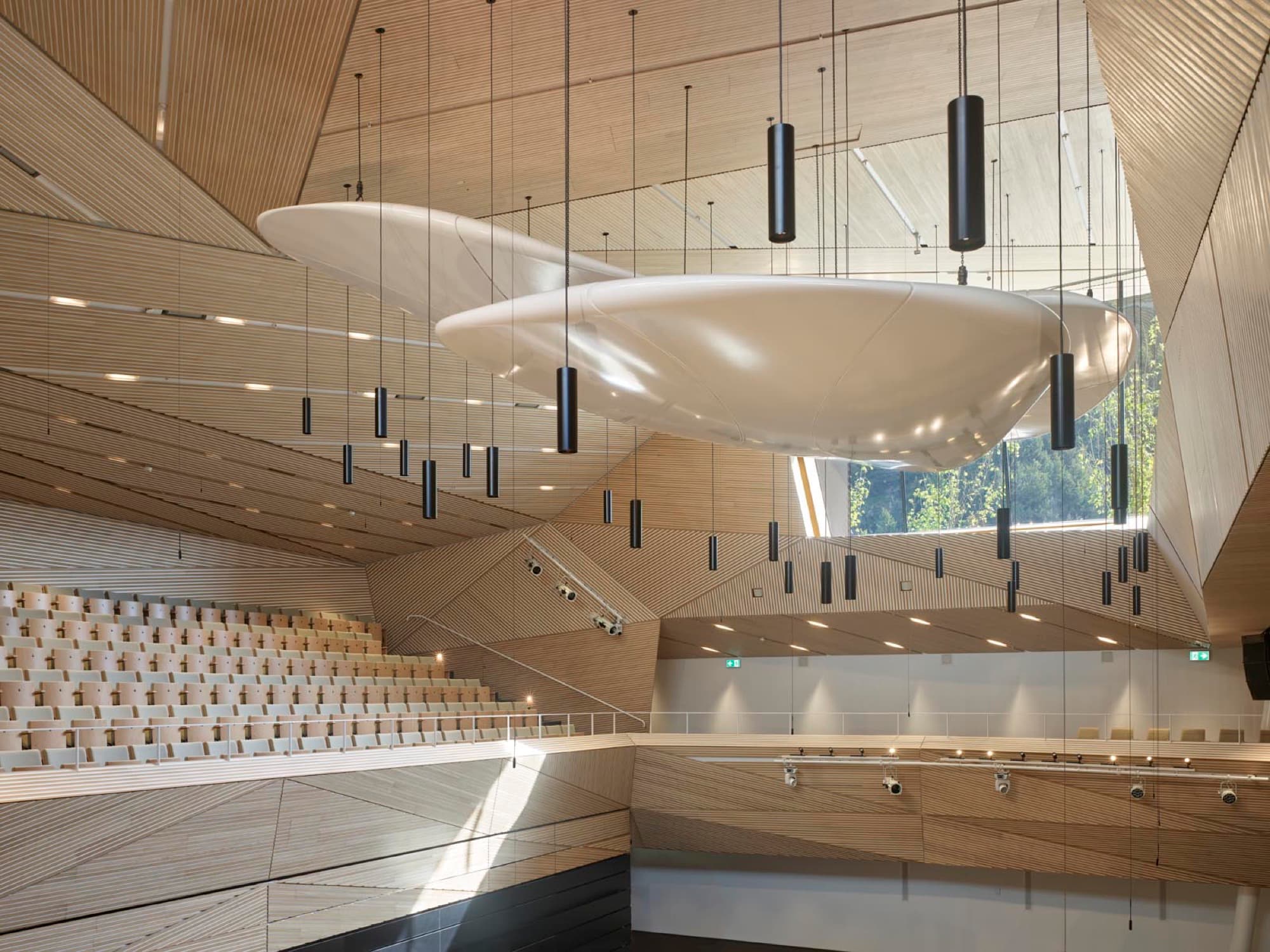Concert Hall Andermatt: acoustic panelling detail