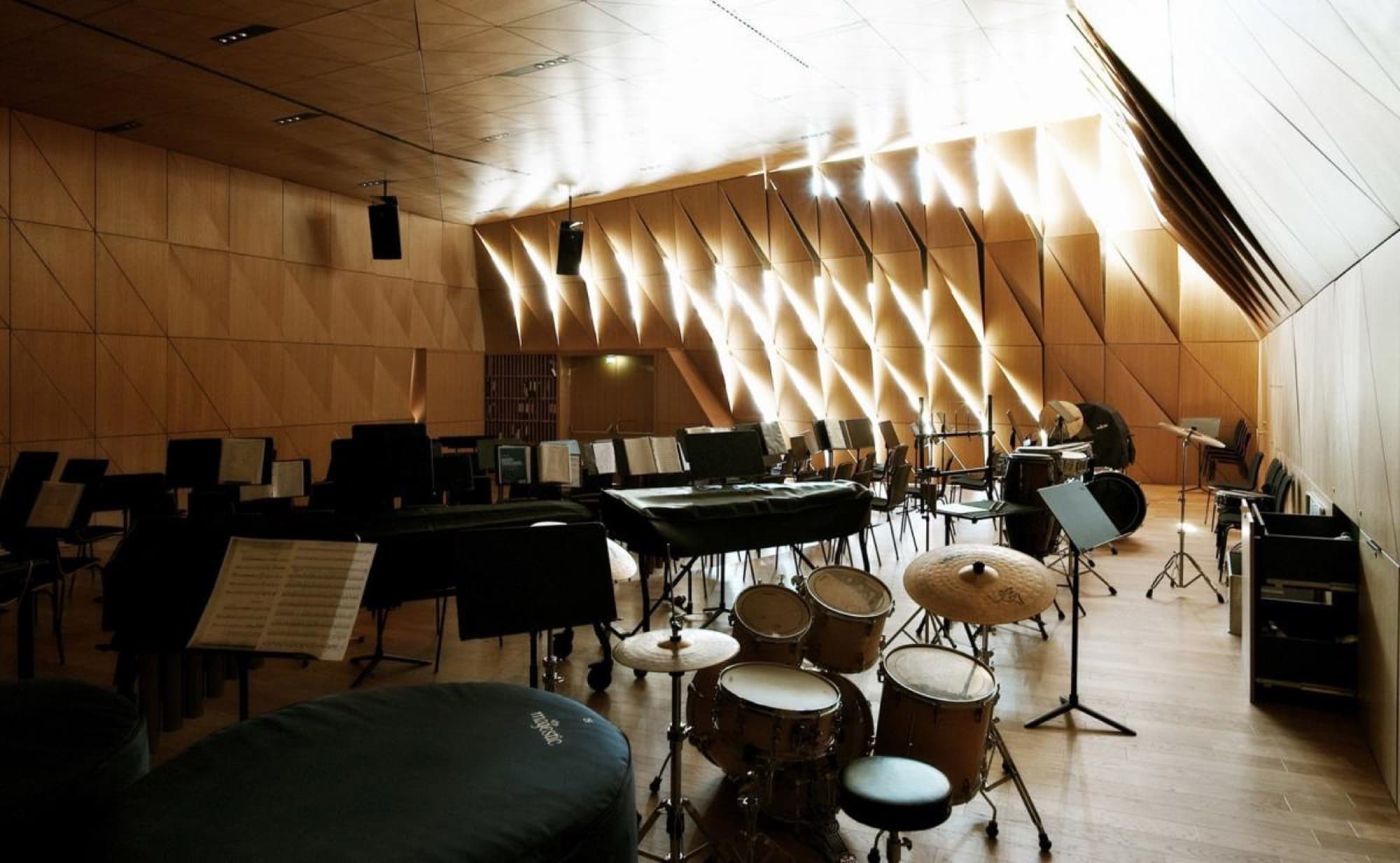Cultural Centre Ischgl: acoustic panelling detail