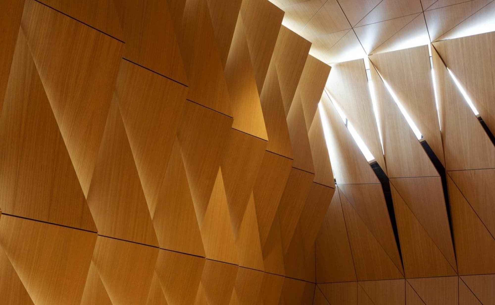 Cultural Centre Ischgl: acoustic panelling detail