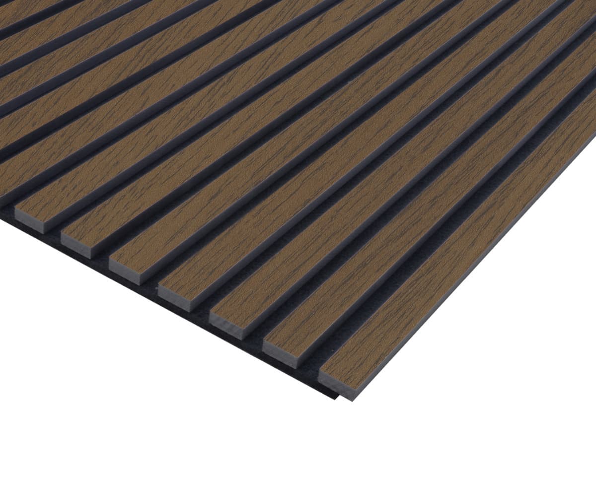 Dark oak veneered finish on designline acoustic panel