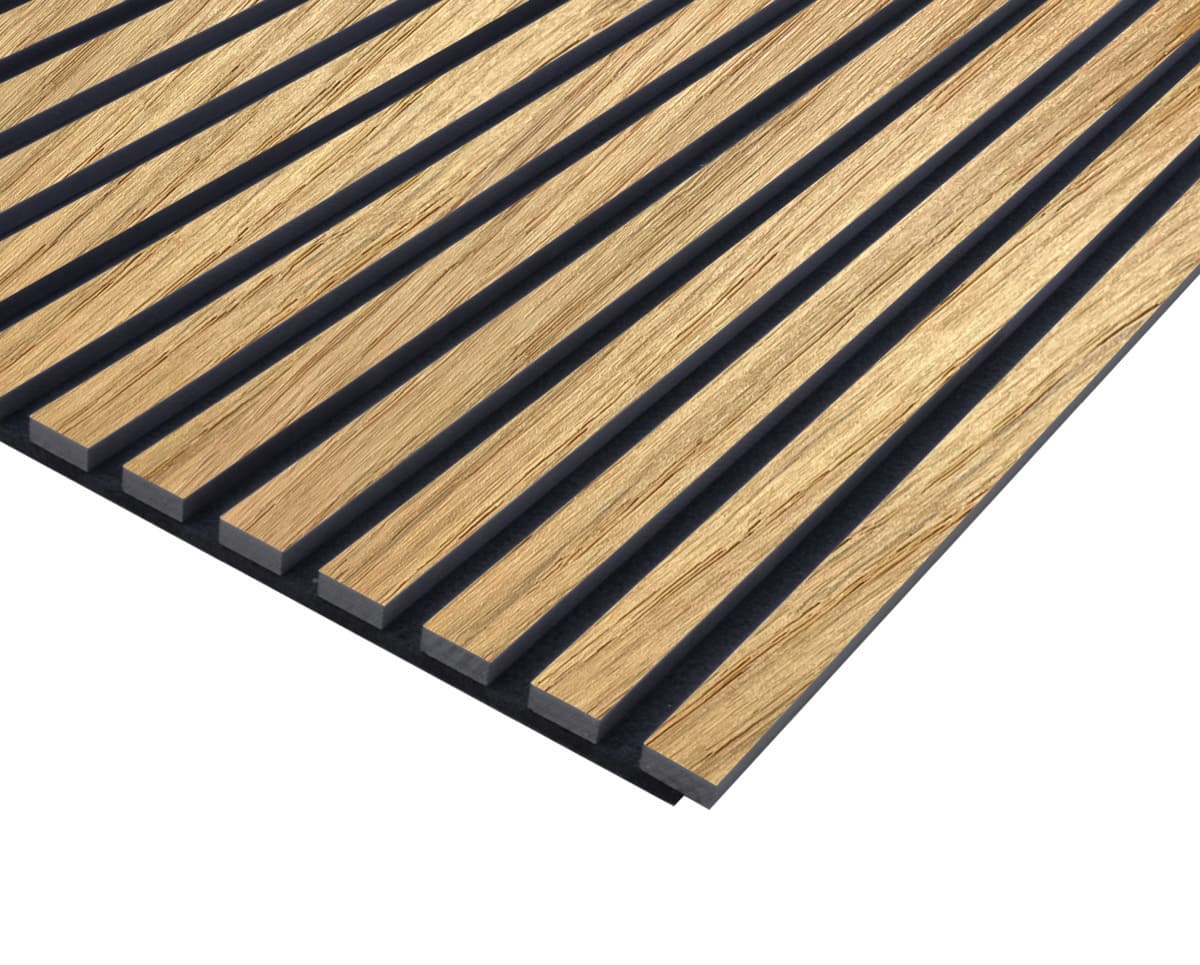 Light oak veneered finish on designline acoustic panel
