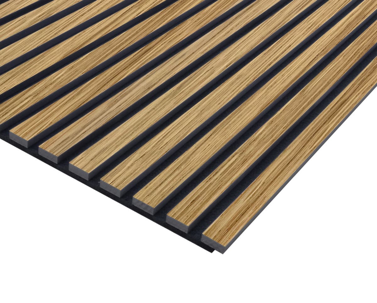 Oak veneered finish on designline acoustic panel