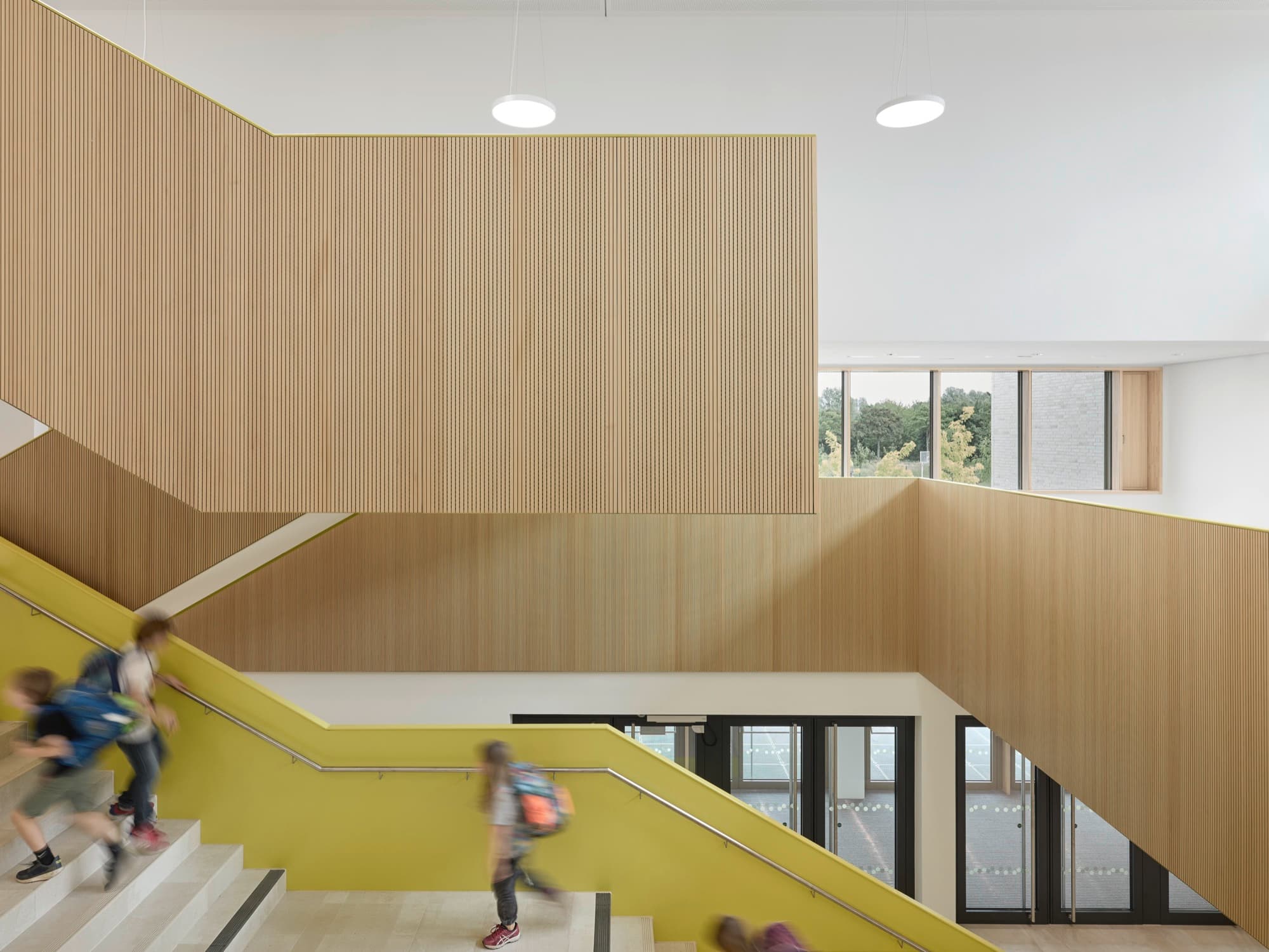 Emanuel School: acoustic panelling detail