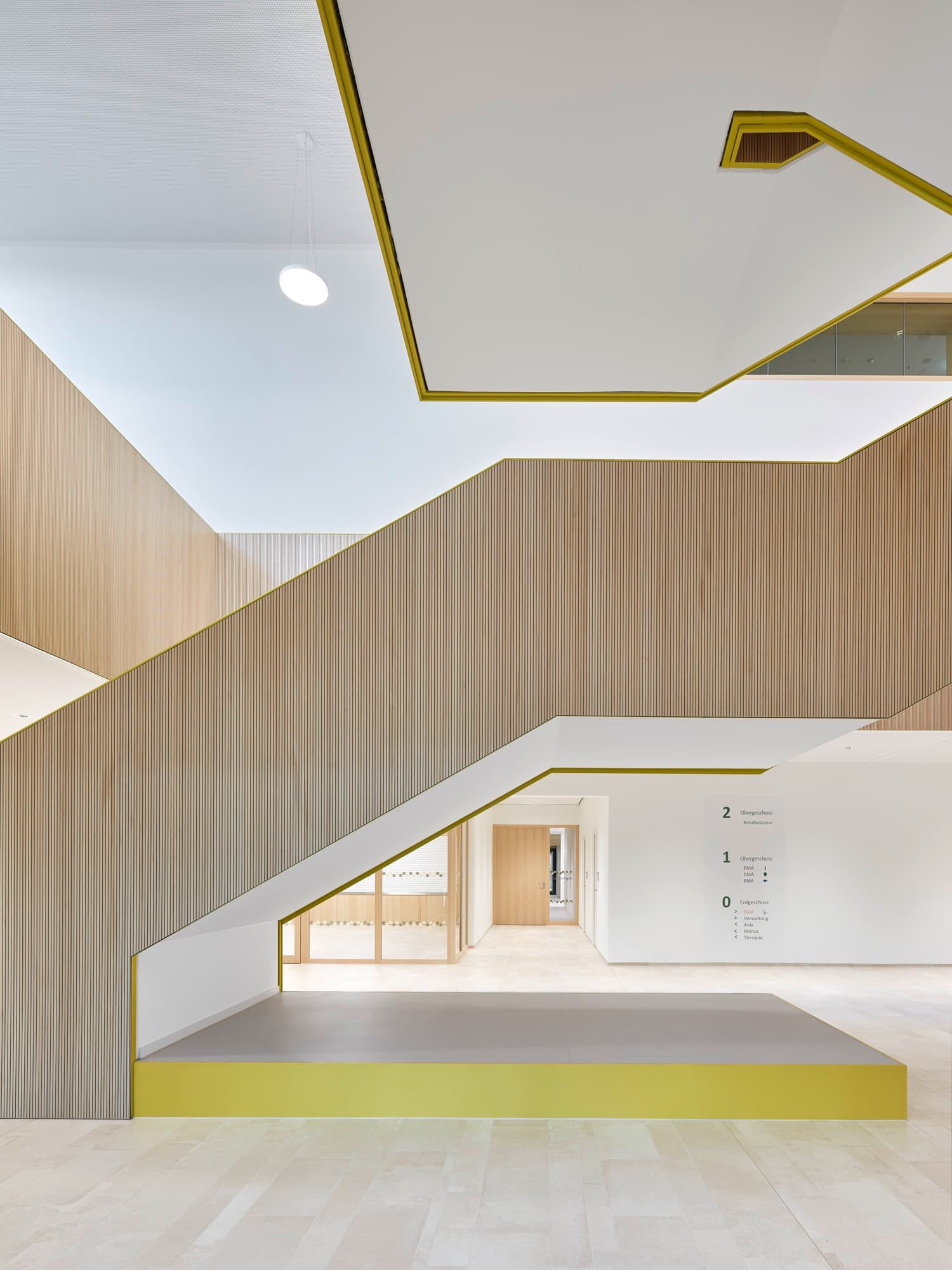 Emanuel School: acoustic panelling detail