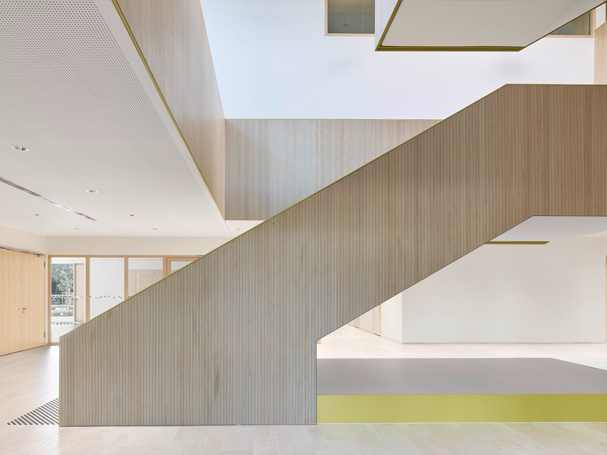 Emanuel School: acoustic panelling detail