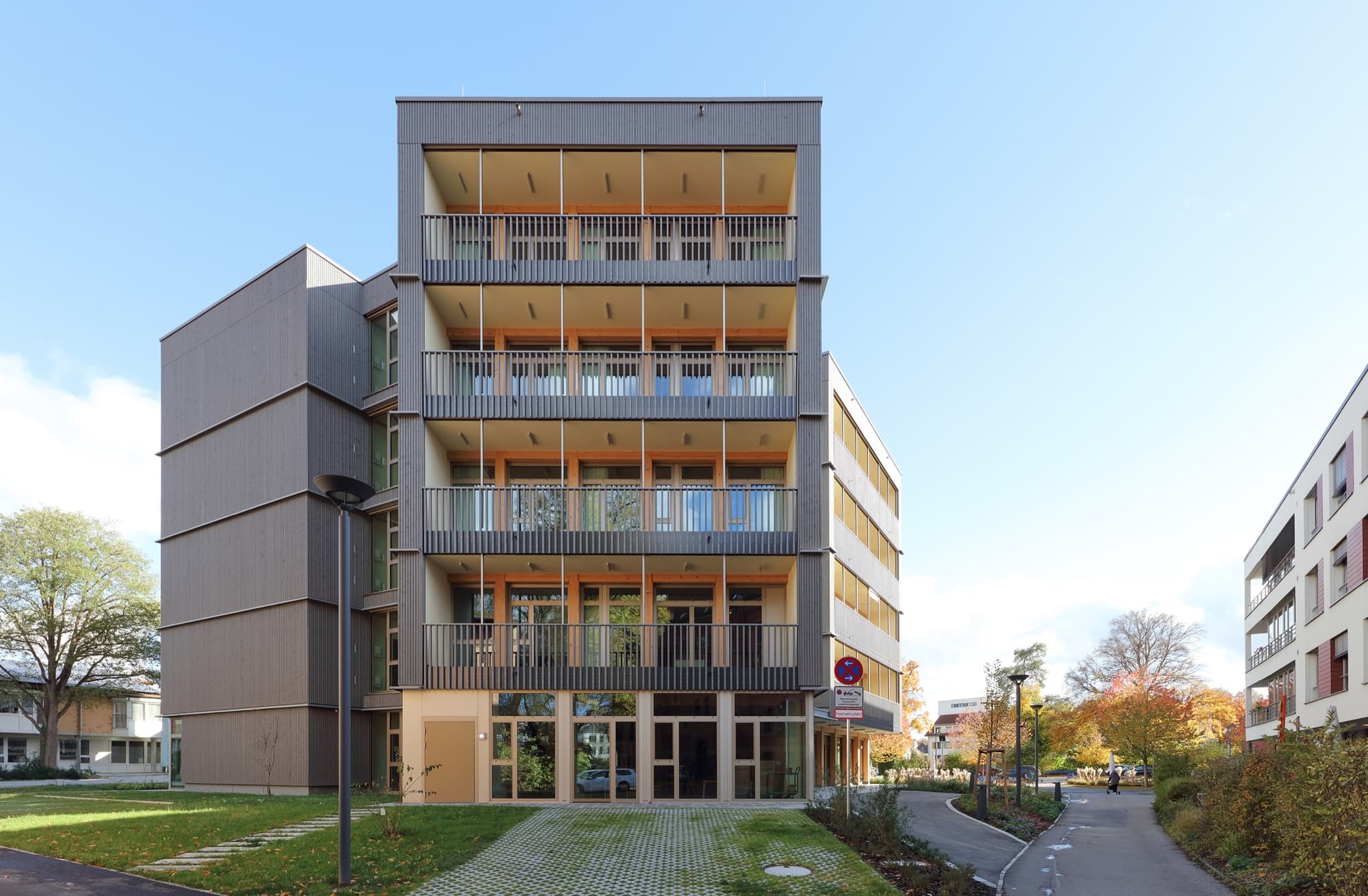 Hospital Biberach: acoustic panelling detail
