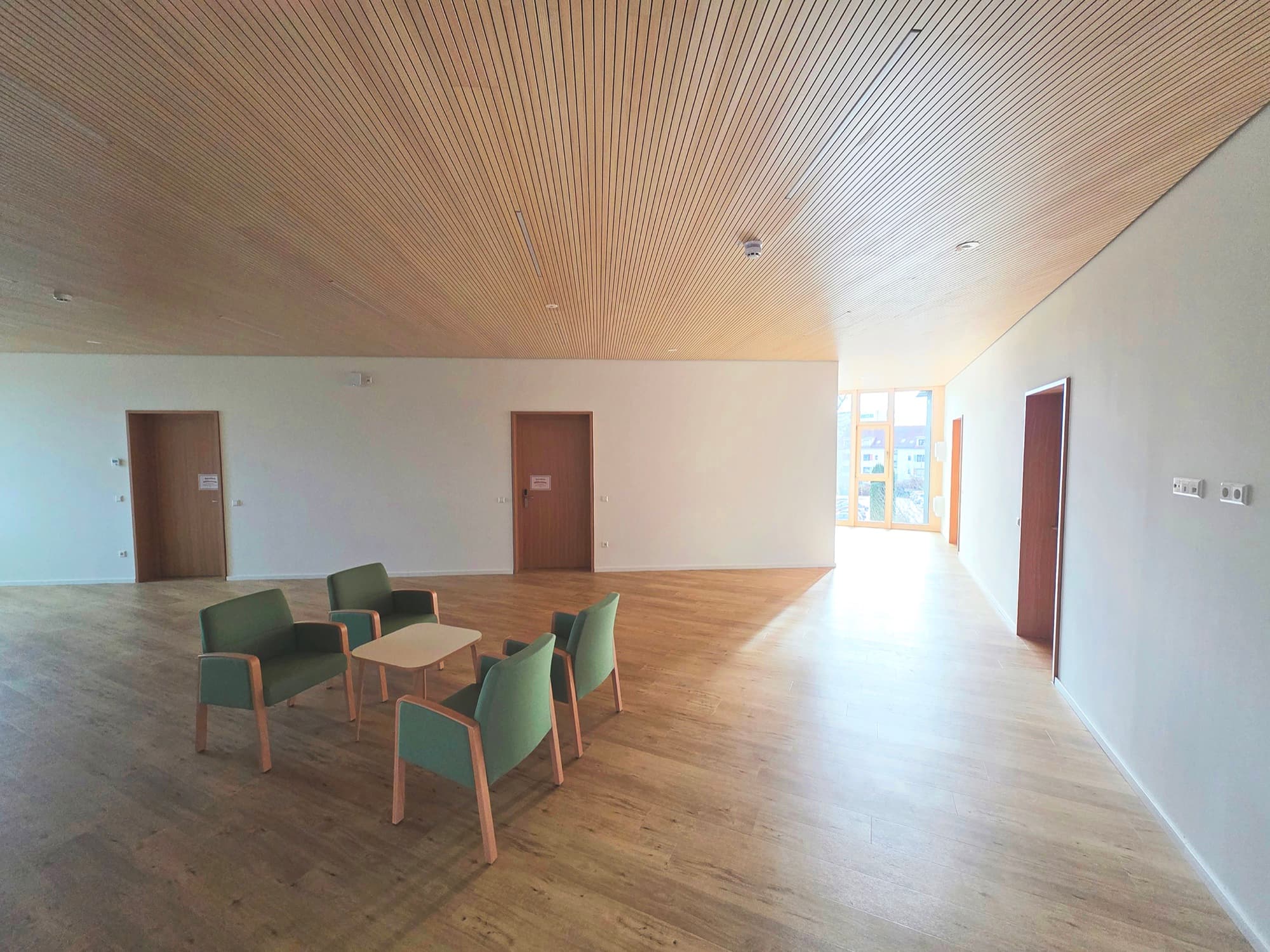 Hospital Biberach: acoustic panelling detail