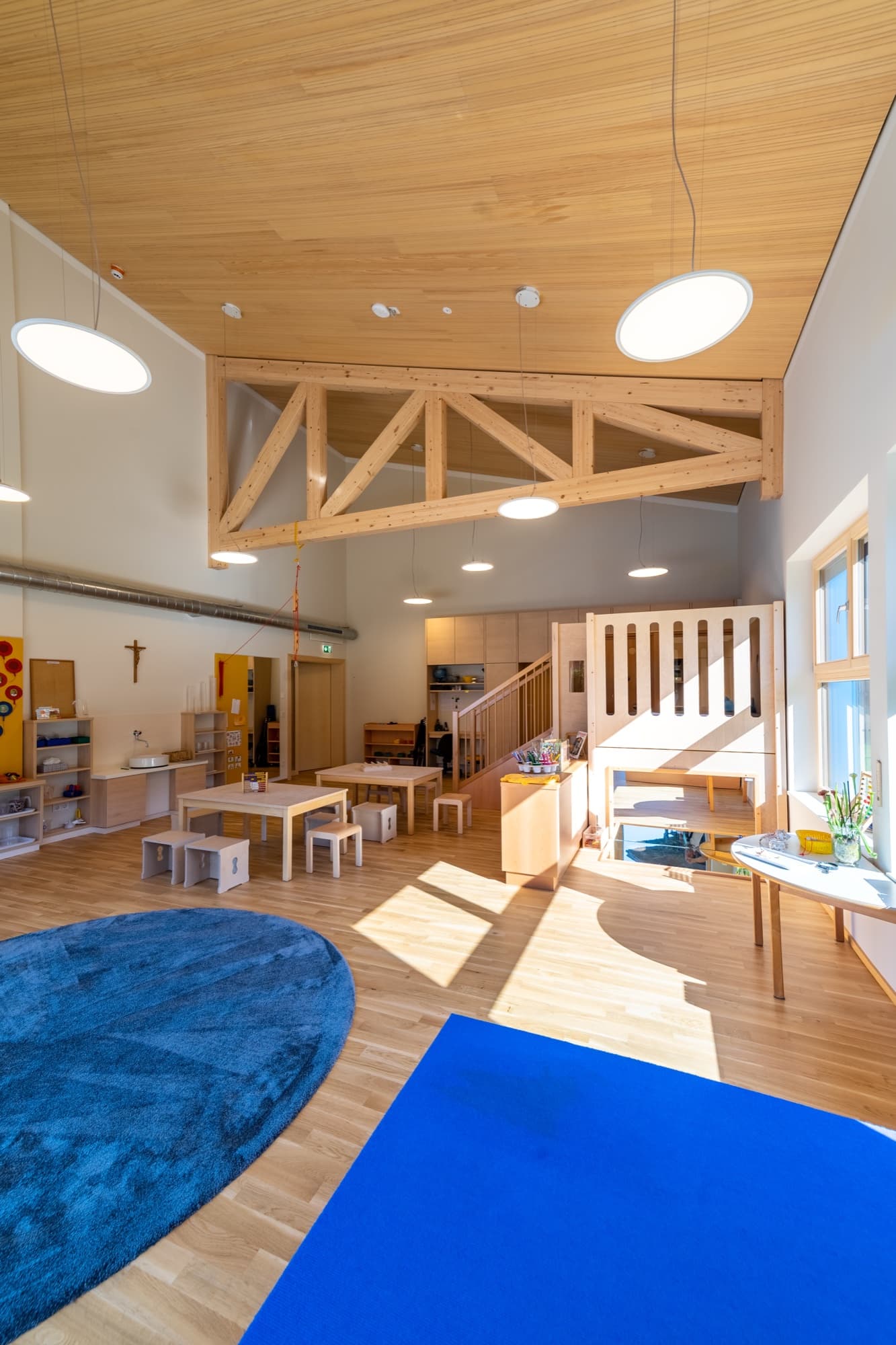 Kindergarten Schwoich: acoustic panelling detail