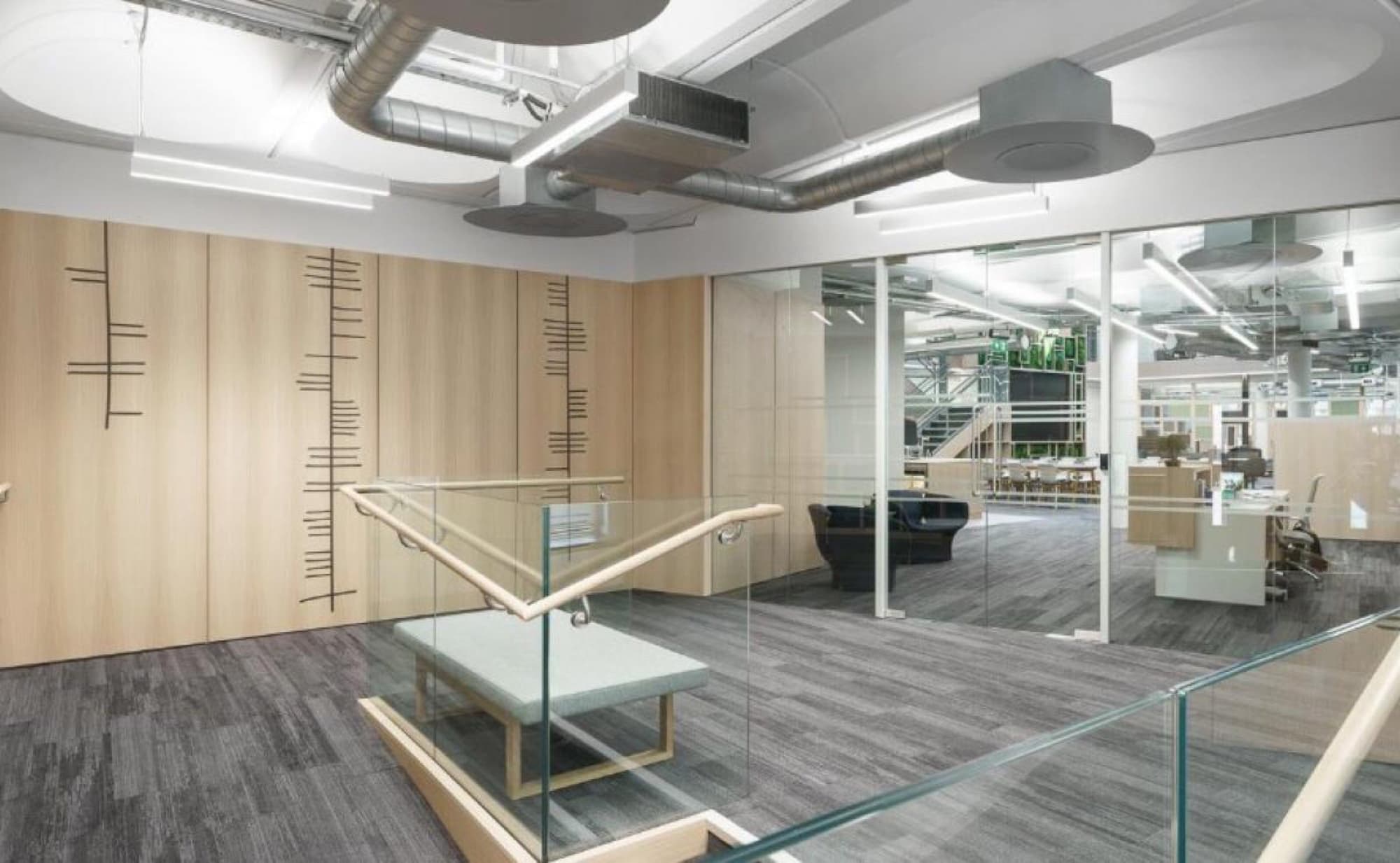 New Relic Headquarters: acoustic panelling detail