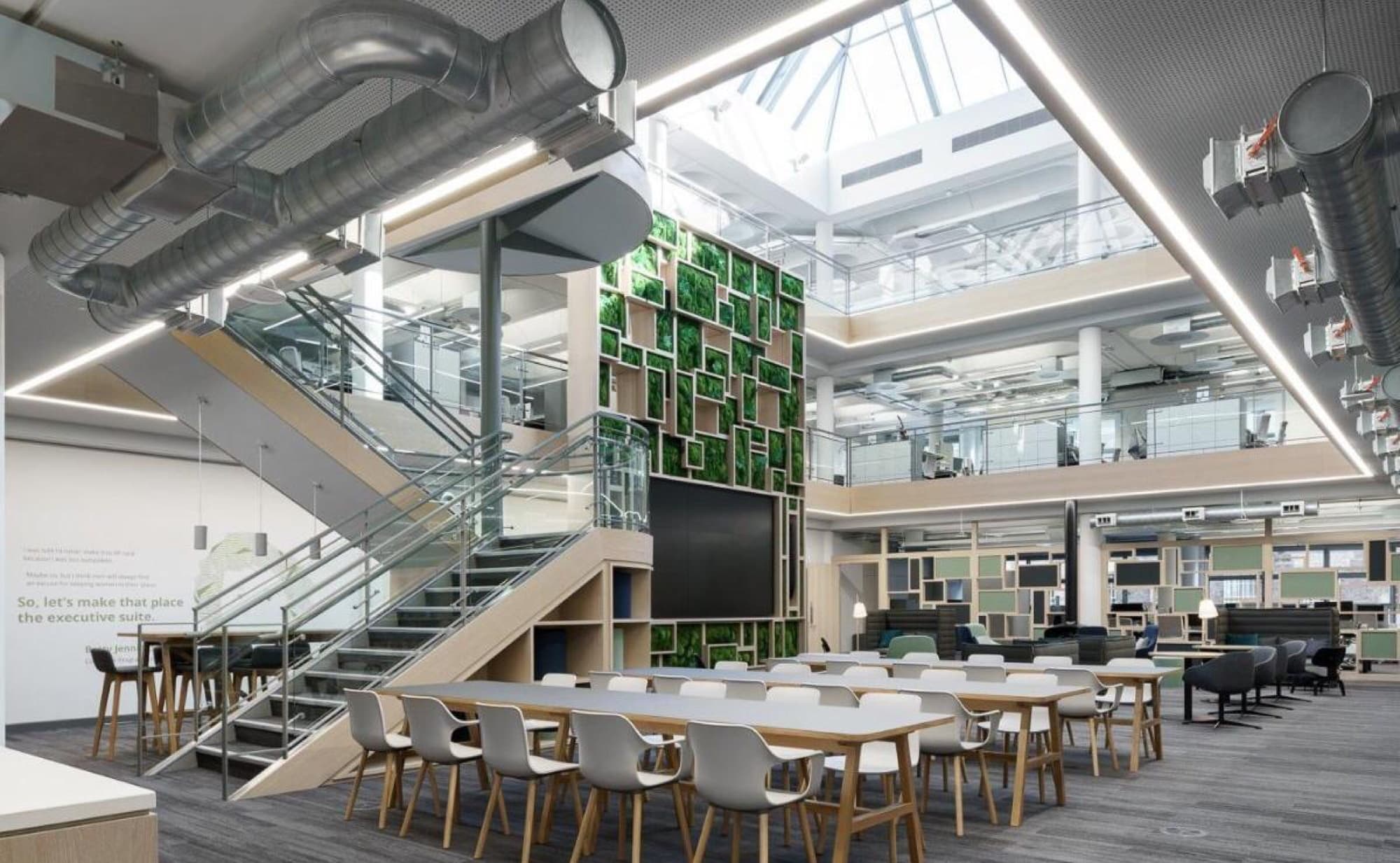 New Relic Headquarters: acoustic panelling detail