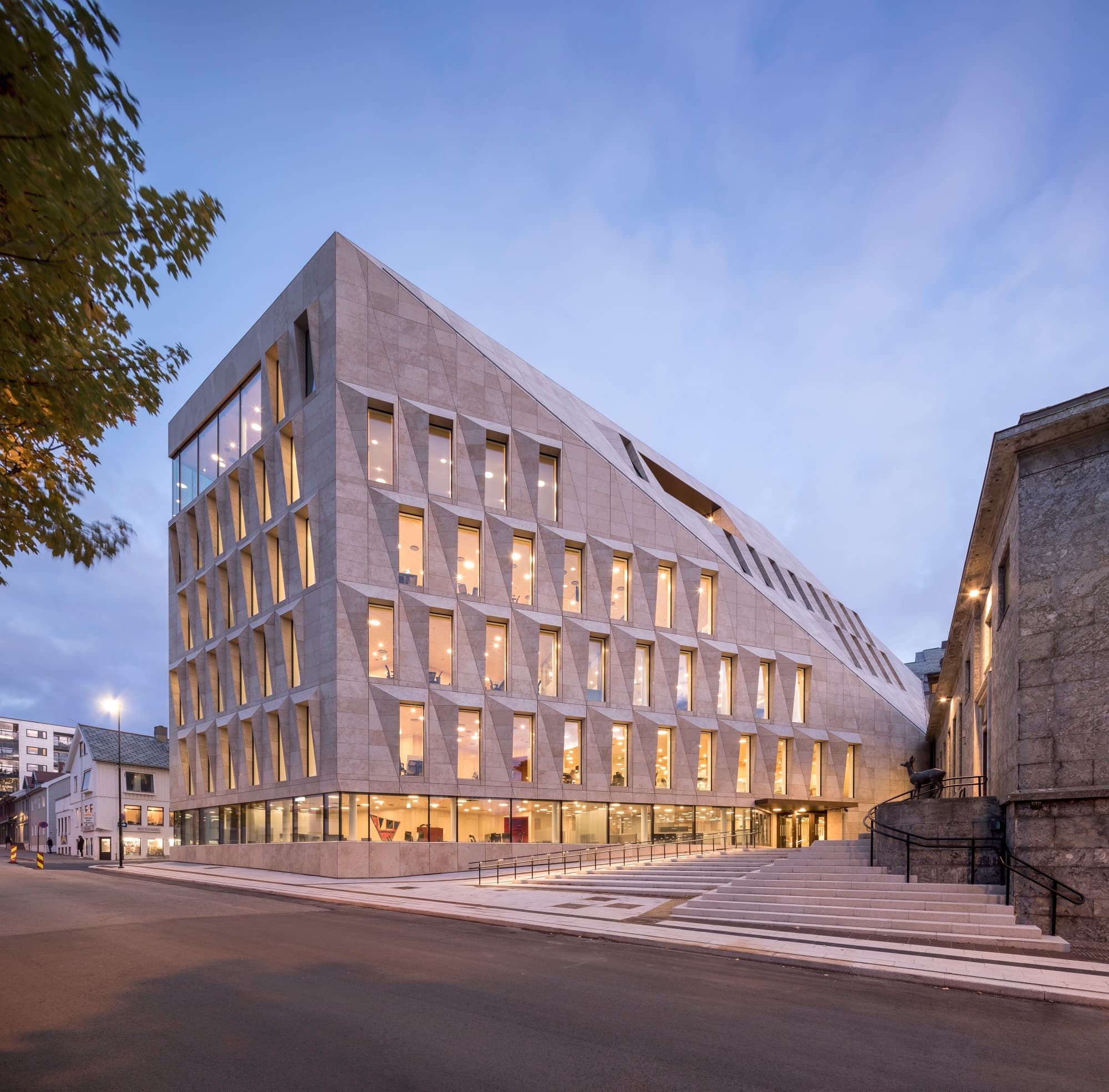 New Town Hall Bodø: acoustic panelling detail