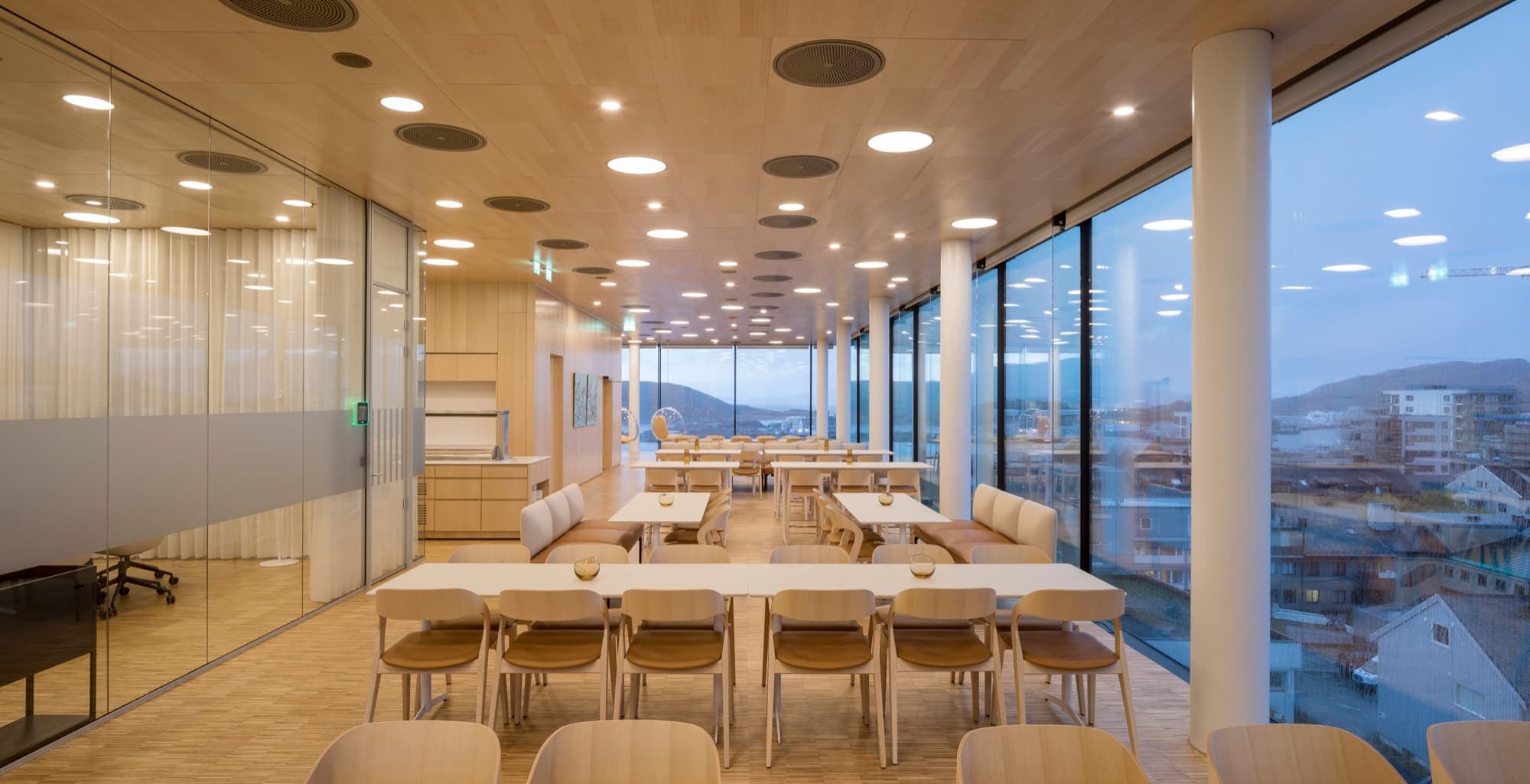 New Town Hall Bodø: acoustic panelling detail