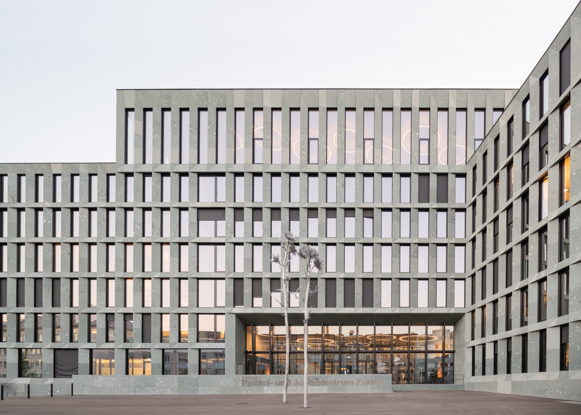 Police and Justice Centre: acoustic panelling detail