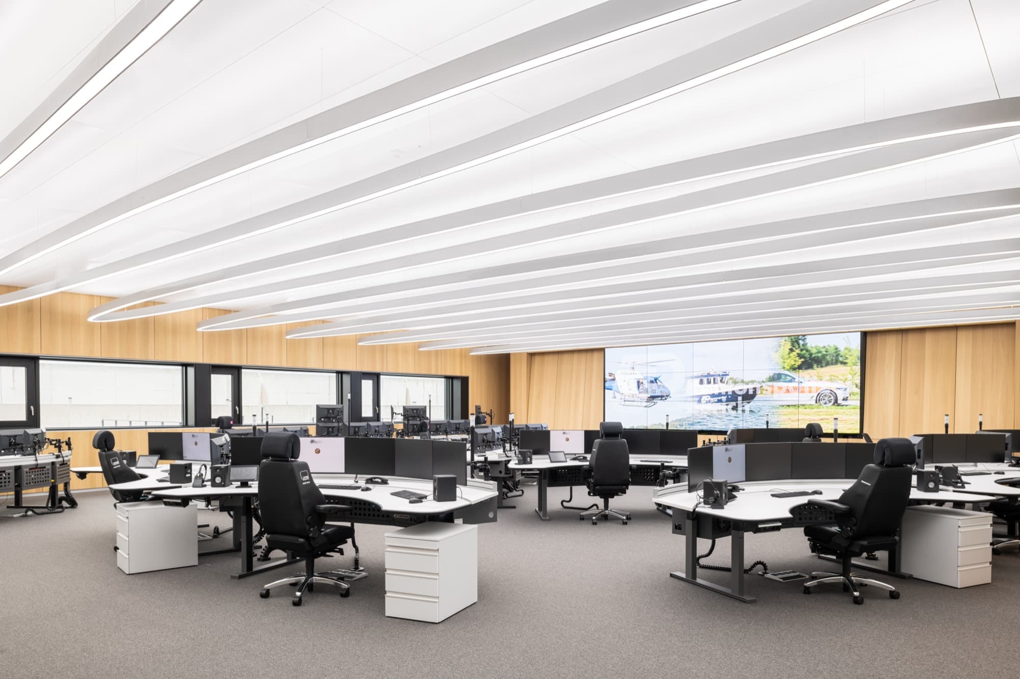 Police and Justice Centre: acoustic panelling detail