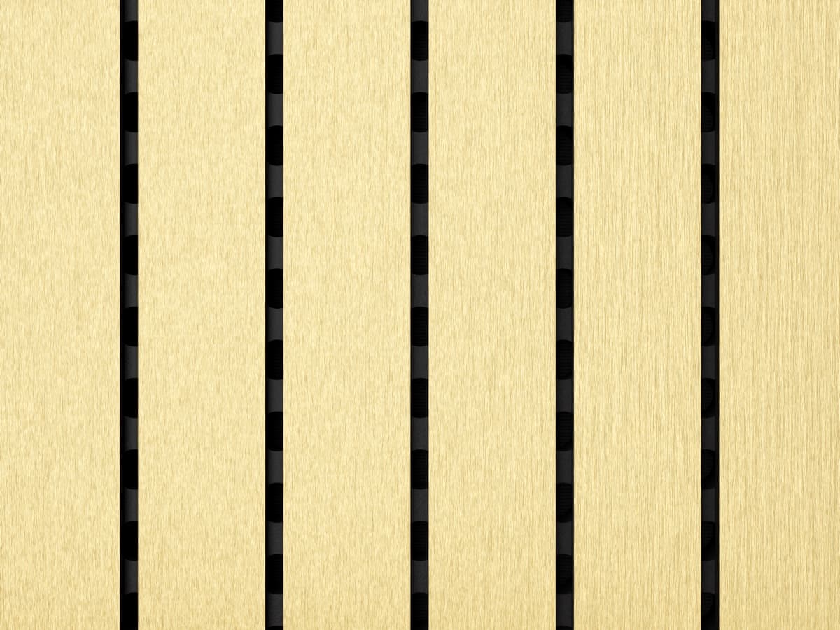 Bronze finish on slimline acoustic panel