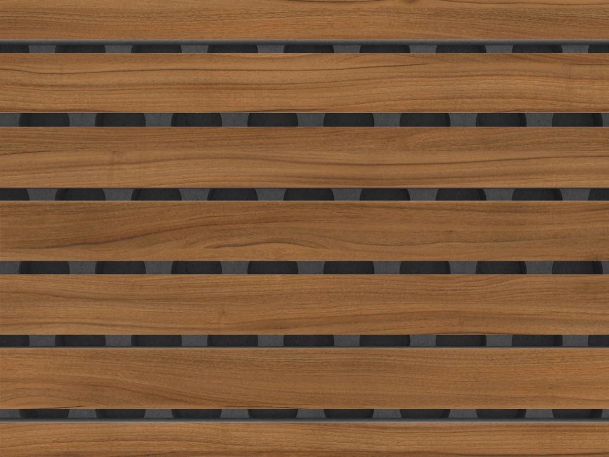 Dijon walnut on black core 16/3 finish on slimline acoustic panel
