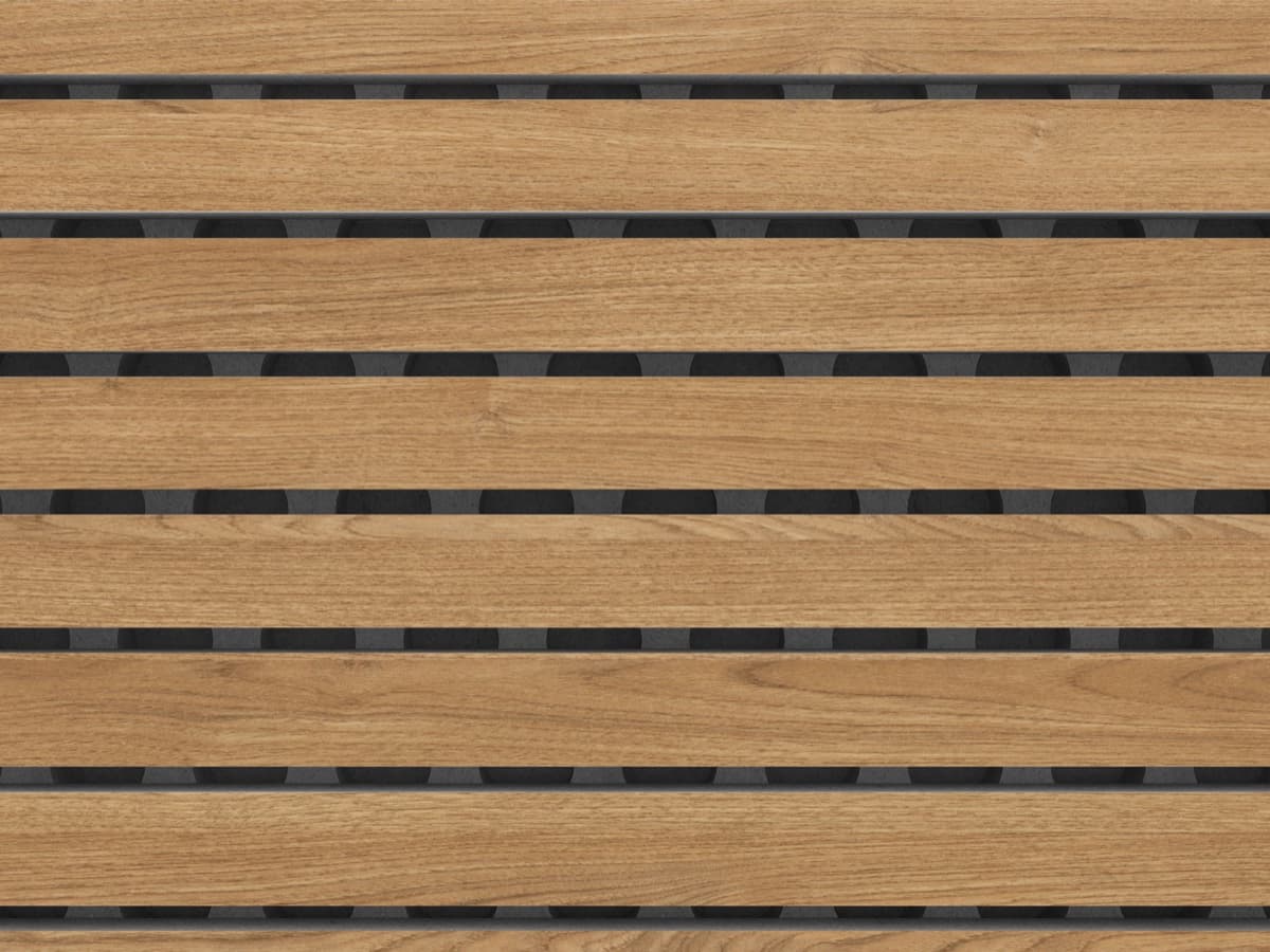European oak veneer on black core 16/3 finish on slimline acoustic panel