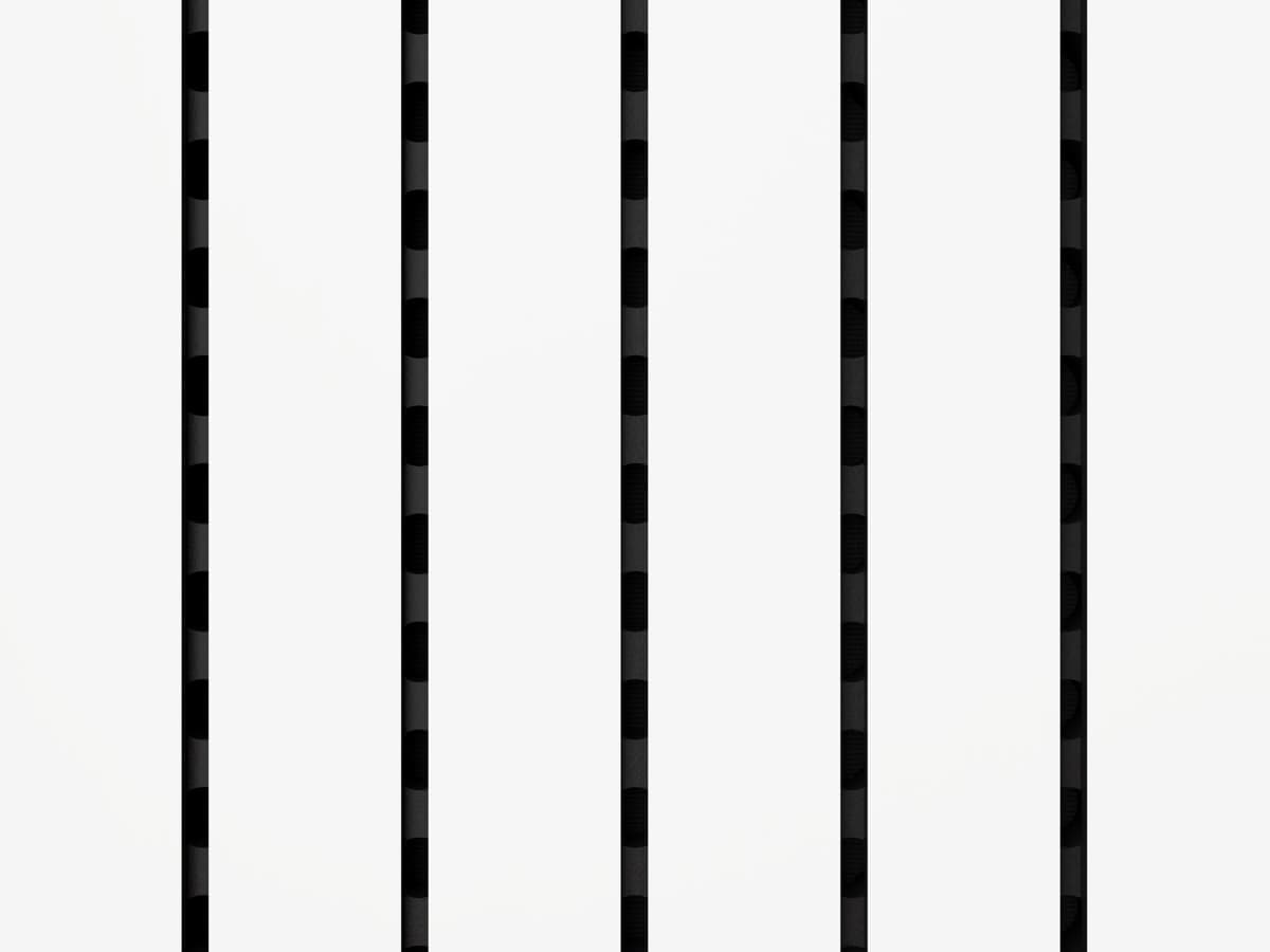 Premium white finish on slimline acoustic panel