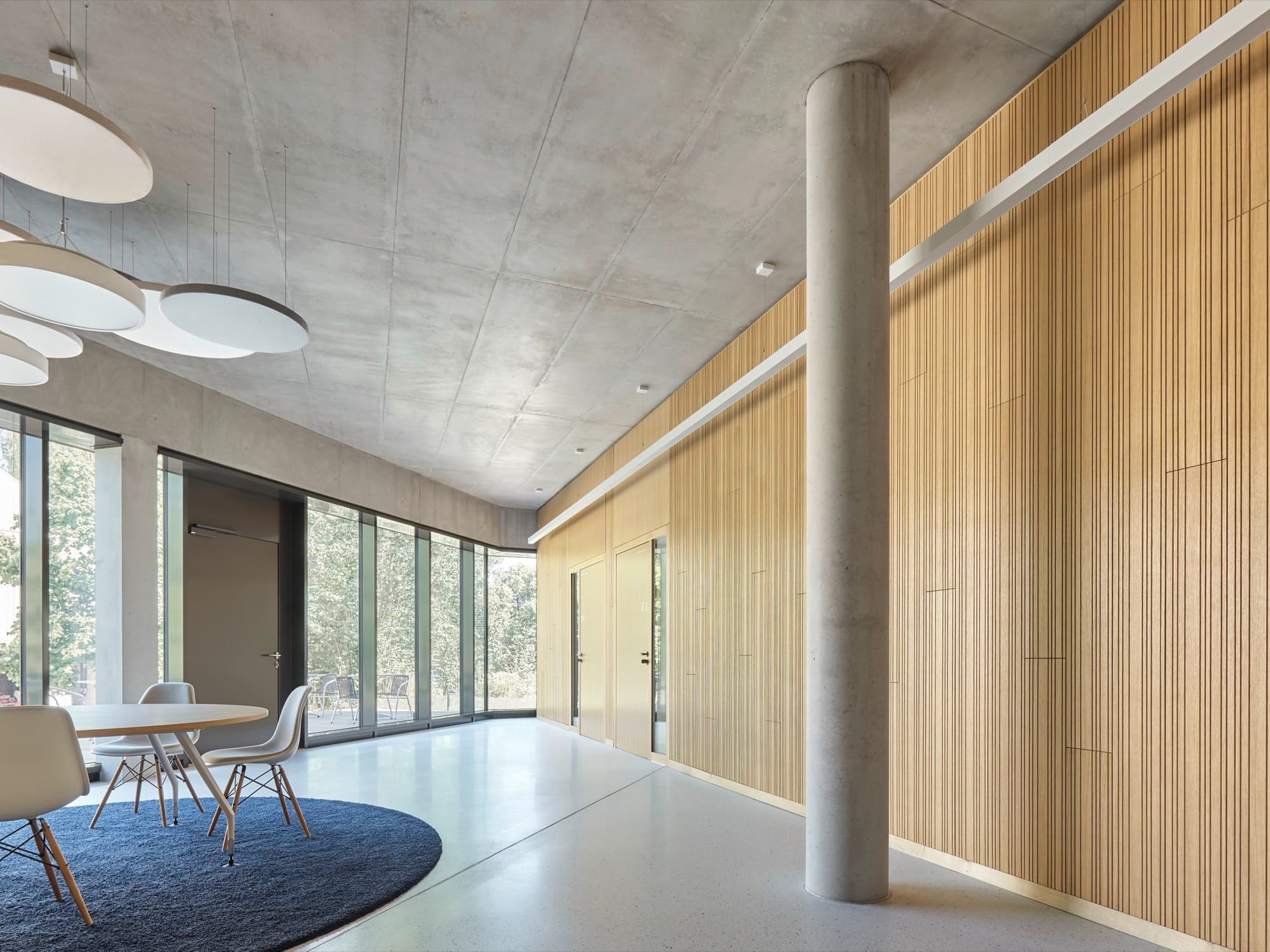 Steinbeis-Haus: acoustic panelling detail
